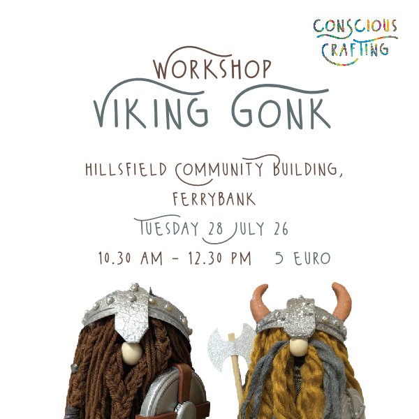 Viking Gonk Workshop, Tuesday 28 July, hillsfield Community Building, ferrybank